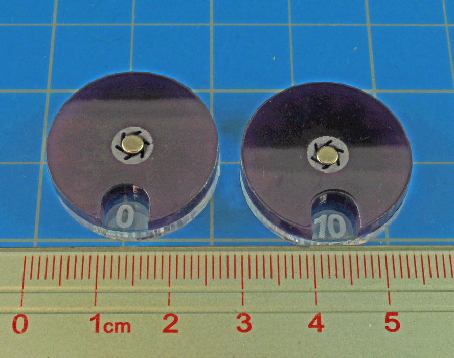 LITKO Circular Combat Dials Numbered 0-10, Purple (2) - LITKO Game Accessories