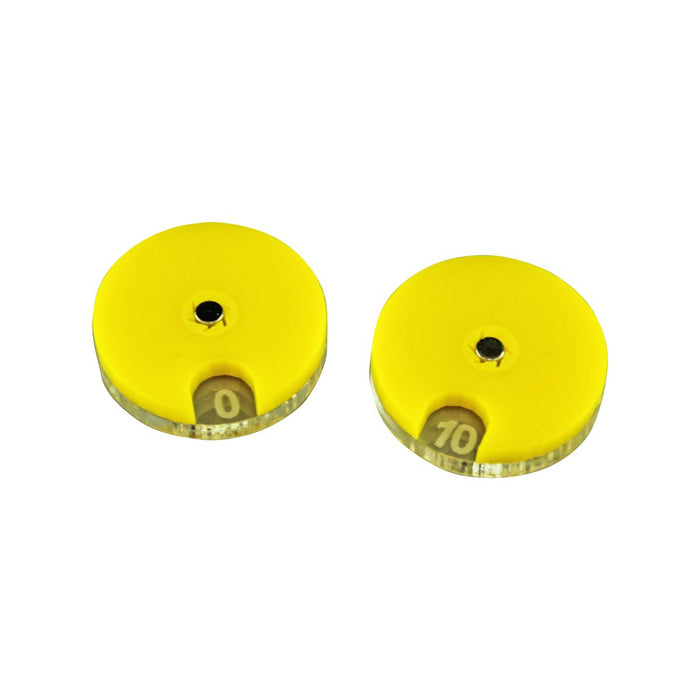 LITKO Circular Combat Dials Numbered 0-10, Yellow (2)-Status Dials-LITKO Game Accessories