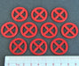 Cross-out Tokens, Red (10)-Tokens-LITKO Game Accessories