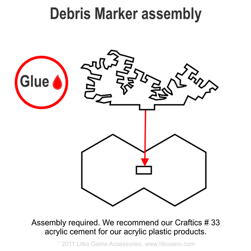 LITKO Galaxy Battle Debris Markers Compatible with the Battleship Galaxies (3)-Tokens-LITKO Game Accessories