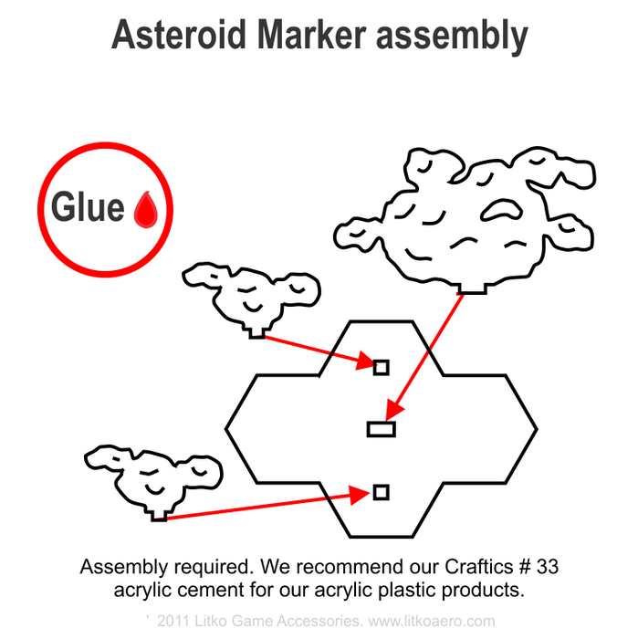LITKO Galaxy Battle Asteroid Markers Translucent Grey (2) - LITKO Game Accessories