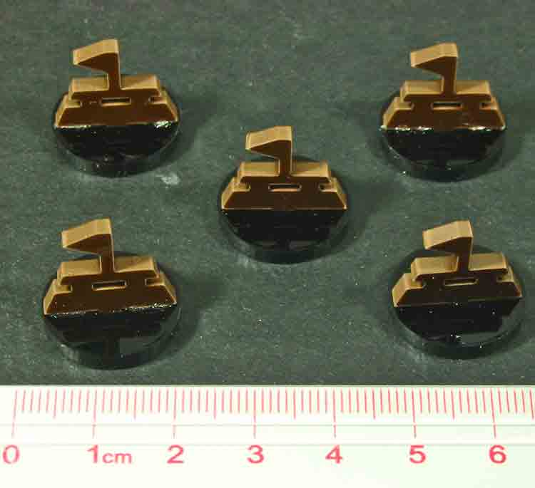 LITKO Colony Markers, Brown (5)-Tokens-LITKO Game Accessories