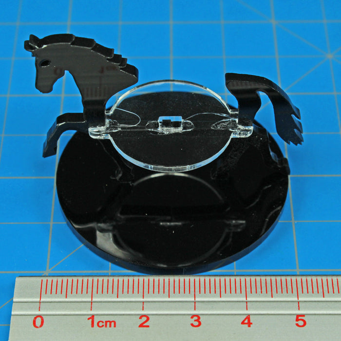LITKO Horse Character Mount with 50mm Circular Base, Black-Character Mount-LITKO Game Accessories