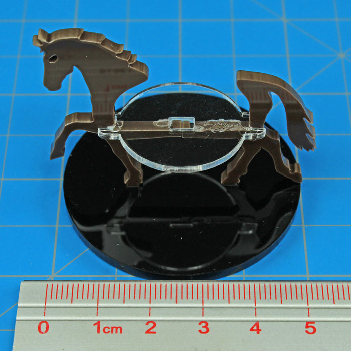 LITKO Horse Character Mount with 50mm Circular Base, Brown-Character Mount-LITKO Game Accessories