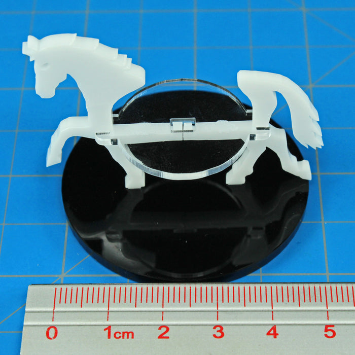 LITKO Horse Character Mount with 50mm Circular Base, White-Character Mount-LITKO Game Accessories