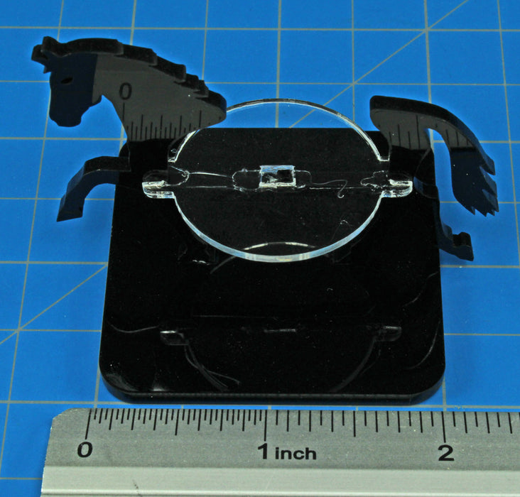 LITKO Warhorse Character Mount with 2-inch Square Base, Black-Character Mount-LITKO Game Accessories