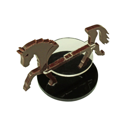 LITKO Warhorse Character Mount with 40mm Circular Base, Brown-Character Mount-LITKO Game Accessories