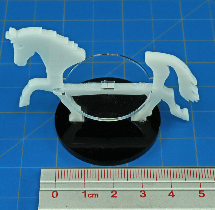 LITKO Warhorse Character Mount with 40mm Circular Base, White-Character Mount-LITKO Game Accessories
