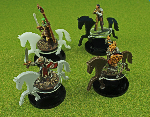 LITKO Warhorse Character Mount with 40mm Circular Base, White-Character Mount-LITKO Game Accessories