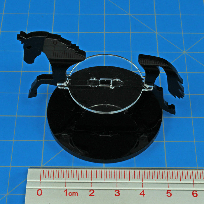LITKO Warhorse Character Mount with 50mm Circular Base, Black - LITKO Game Accessories