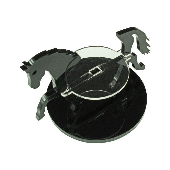 LITKO Warhorse Character Mount with 50mm Circular Base, Black-Character Mount-LITKO Game Accessories
