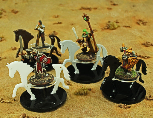 LITKO Warhorse Character Mount with 50mm Circular Base, White-Character Mount-LITKO Game Accessories