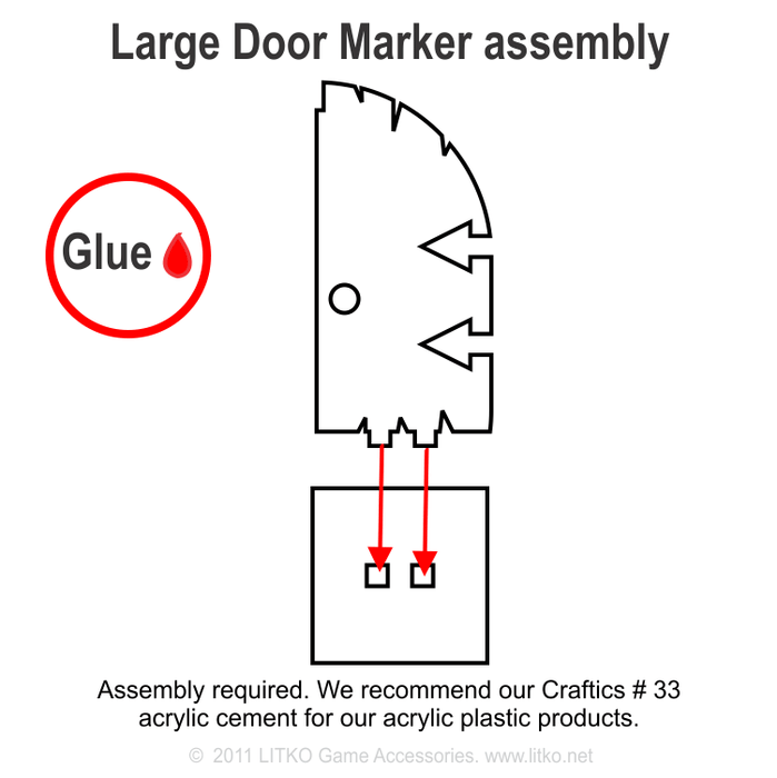 LITKO Wooden Door Markers Compatible with Dungeons & Dragons & Pathfinder, Large, Brown (4) - LITKO Game Accessories