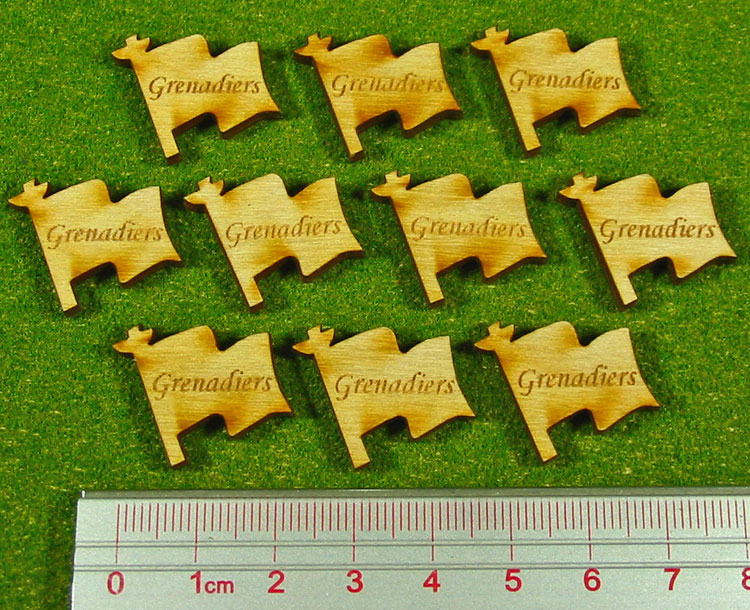 LITKO Grenadiers Tokens, Natural Wood (10)-Tokens-LITKO Game Accessories
