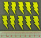 Lightning Bolt Tokens, Yellow (10) - LITKO Game Accessories