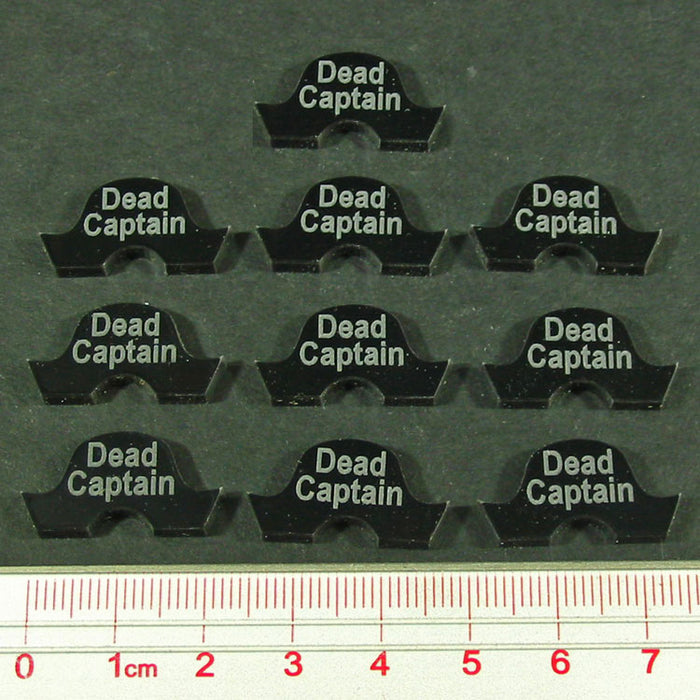 Dead Captain Tokens, Black (10)-Tokens-LITKO Game Accessories