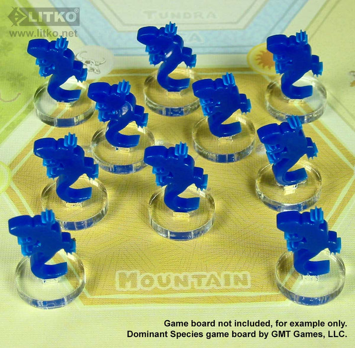 LITKO Amphibian Markers Compatible with Dominant Species, Blue (10)-Tokens-LITKO Game Accessories