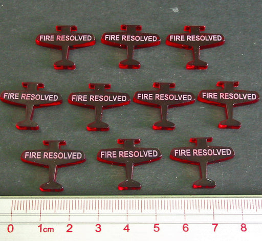LITKO Fire Resolved Tokens (10)-Tokens-LITKO Game Accessories