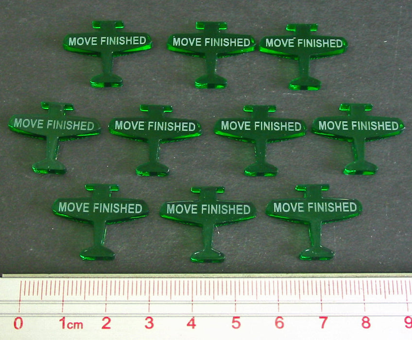 LITKO Move Finished Tokens, Translucent Green (10)-Tokens-LITKO Game Accessories