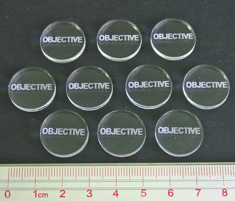 LITKO Objective Tokens, Clear (10)-Tokens-LITKO Game Accessories