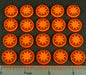 LITKO Sun Resource Tokens, Fluorescent Orange (20)-Tokens-LITKO Game Accessories