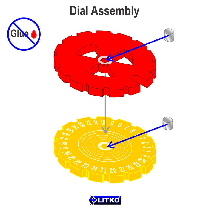 LITKO Heat Dial Compatible with BT, Transparent Yellow & Red-Status Dials-LITKO Game Accessories