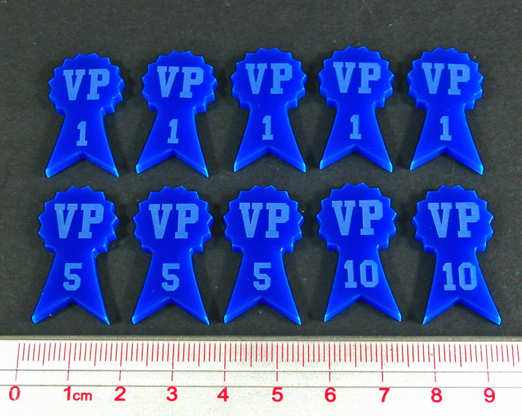 LITKO Numbered Victory Point Tokens, Blue (10)-Tokens-LITKO Game Accessories