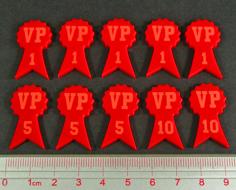LITKO Numbered Victory Point Tokens, Red (10)-Tokens-LITKO Game Accessories
