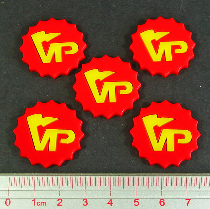 LITKO Deluxe Victory Point Tokens, Red/Yellow (5)-Tokens-LITKO Game Accessories