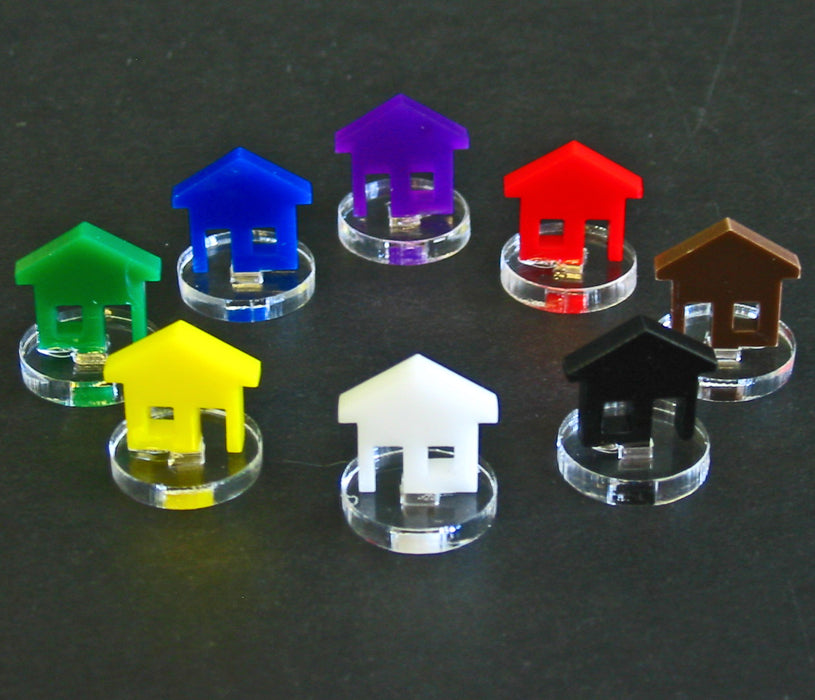 LITKO House Markers Compatible with the Power Grid, Green (10)-Tokens-LITKO Game Accessories