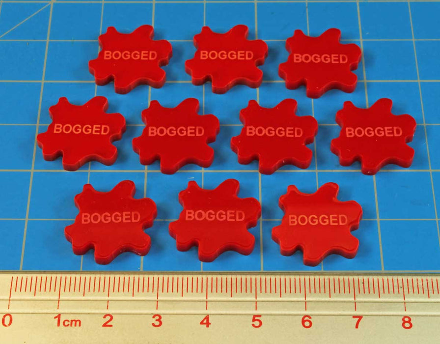 LITKO Bogged Tokens, Red (10)-Tokens-LITKO Game Accessories