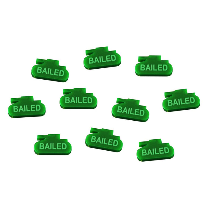 LITKO Tank Bailed Tokens, Green (10)-Tokens-LITKO Game Accessories