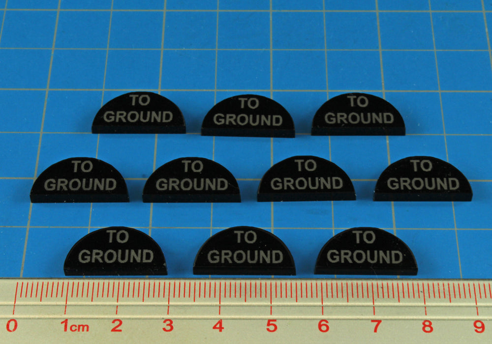 LITKO To Ground Tokens, Black (10)-Tokens-LITKO Game Accessories