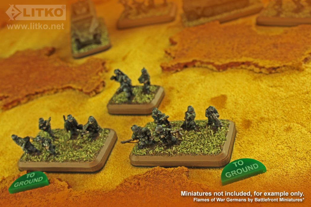 LITKO To Ground Tokens, Green (10)-Tokens-LITKO Game Accessories