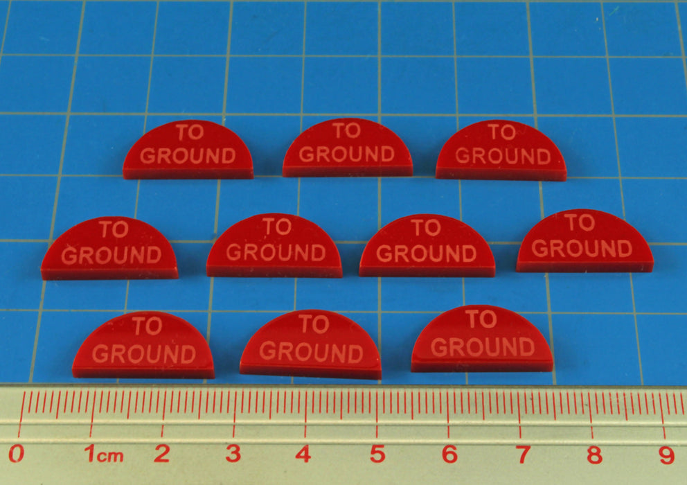 LITKO To Ground Tokens, Red (10)-Tokens-LITKO Game Accessories