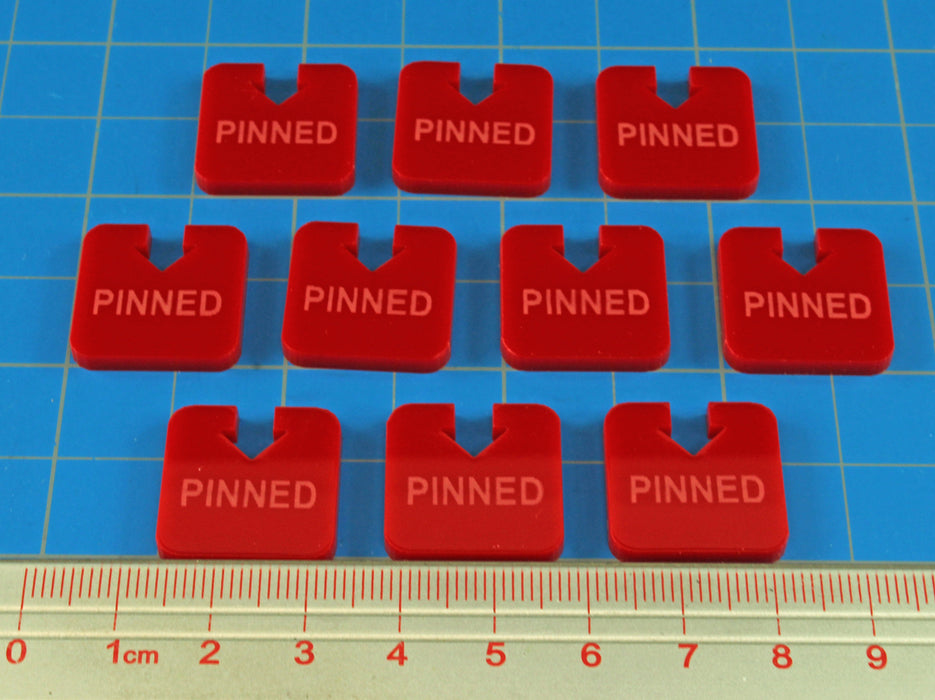LITKO Pinned Tokens, Red (10) - LITKO Game Accessories