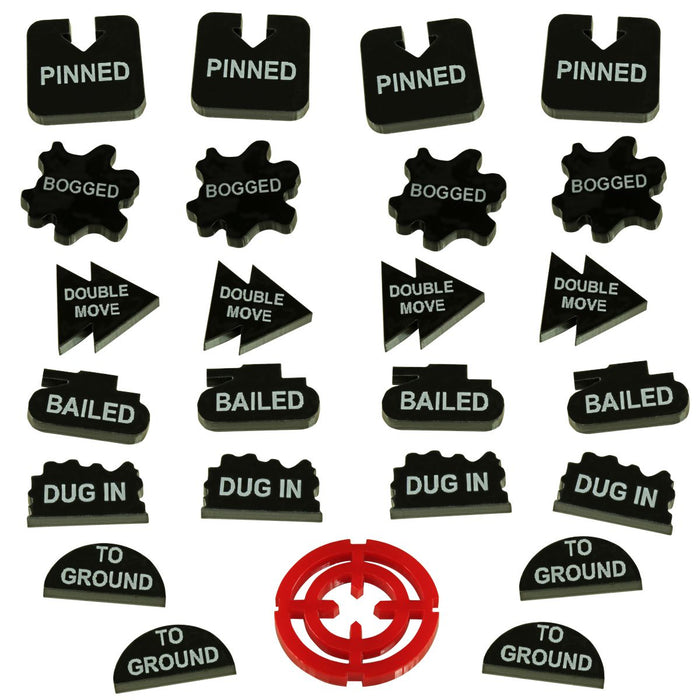 LITKO Command Tokens Set Compatible with FoW, Black (25)-Tokens-LITKO Game Accessories