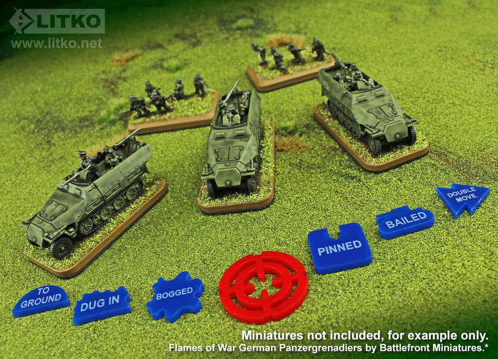 LITKO Command Tokens Set Compatible with FoW, Blue (25) - LITKO Game Accessories