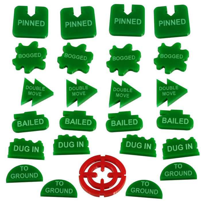 LITKO Command Tokens Set Compatible with FoW, Green (25)-Tokens-LITKO Game Accessories