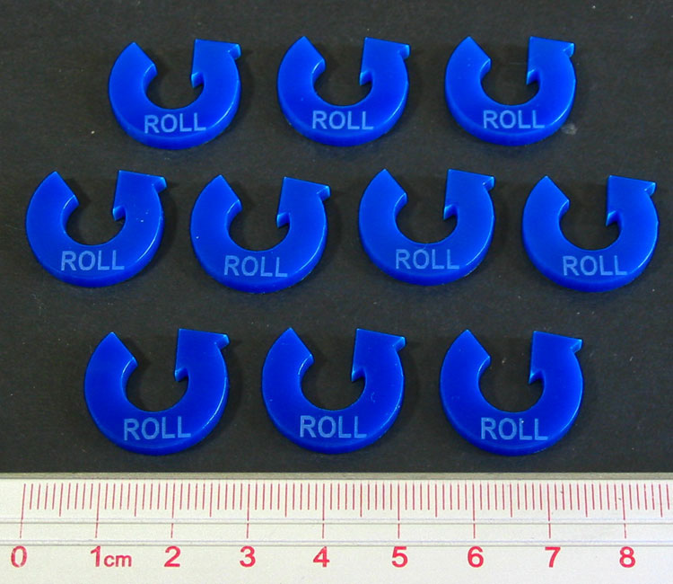 LITKO Roll Maneuver Tokens, Blue (10)-Tokens-LITKO Game Accessories