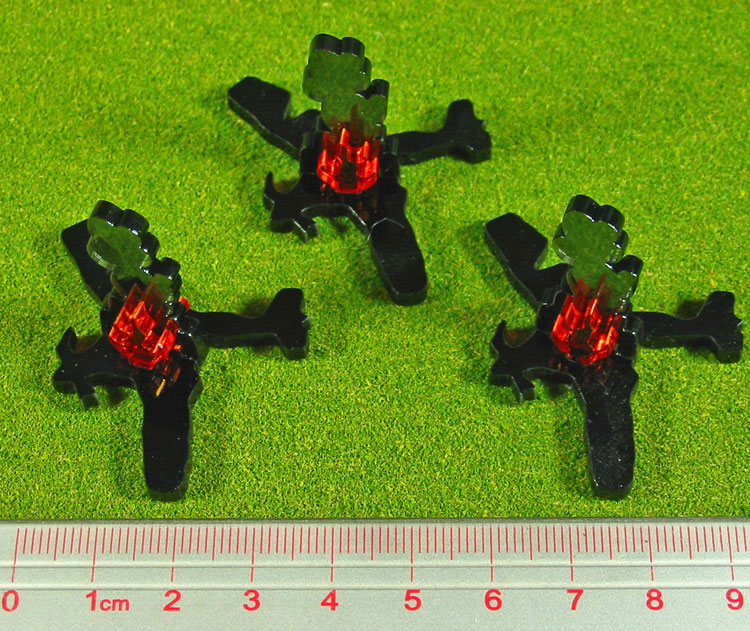 Plane Wreckage Markers (3)-Tokens-LITKO Game Accessories