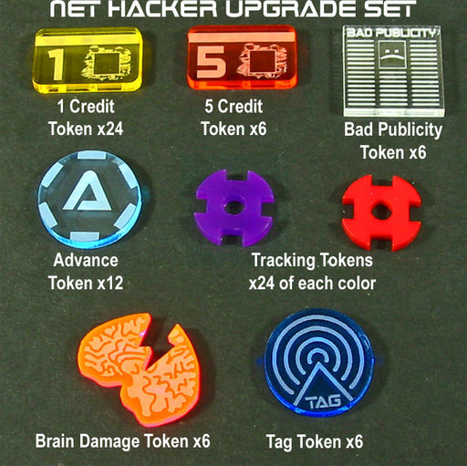 LITKO Net Hacker Token Upgrade Set Compatible with Android: Netrunner (84)-Tokens-LITKO Game Accessories