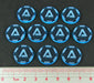 LITKO Net Hacker Advance Tokens Compatible with Android: Netrunner, Transparent Light Blue (10)-Tokens-LITKO Game Accessories
