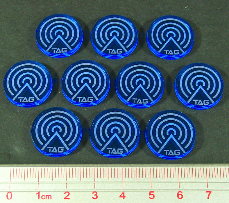 LITKO Net Hacker Tag Tokens Compatible with Android: Netrunner, Fluorescent Blue (10)-Tokens-LITKO Game Accessories