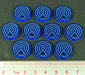 LITKO Net Hacker Tag Tokens Compatible with Android: Netrunner, Fluorescent Blue (10)-Tokens-LITKO Game Accessories