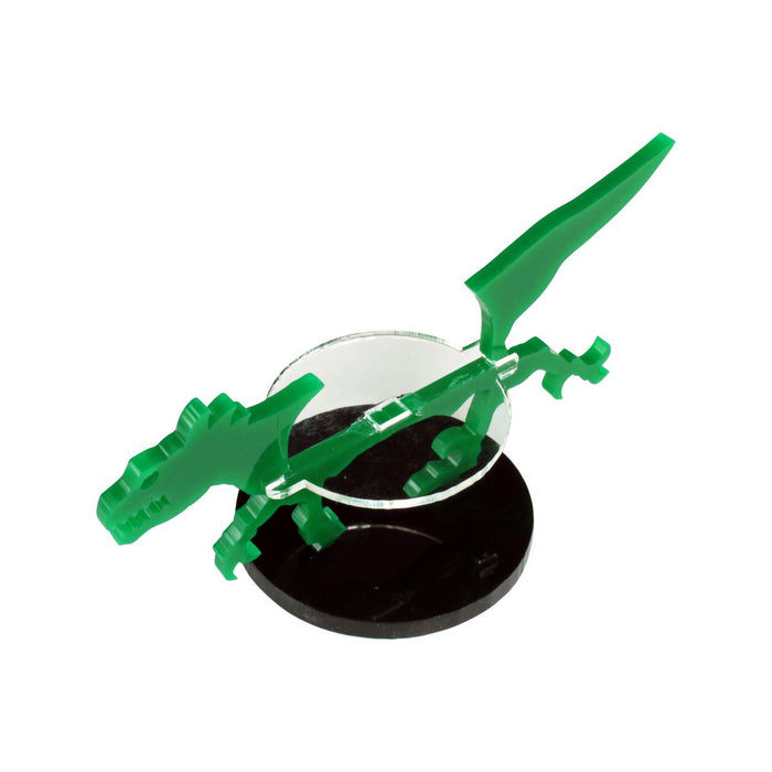 LITKO Raptor Character Mount with 40mm Circular Base, Green - LITKO Game Accessories
