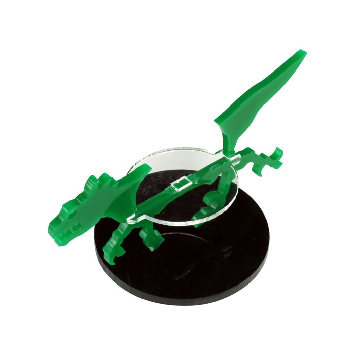 LITKO Raptor Character Mount with 50mm Circular Base, Green-Character Mount-LITKO Game Accessories