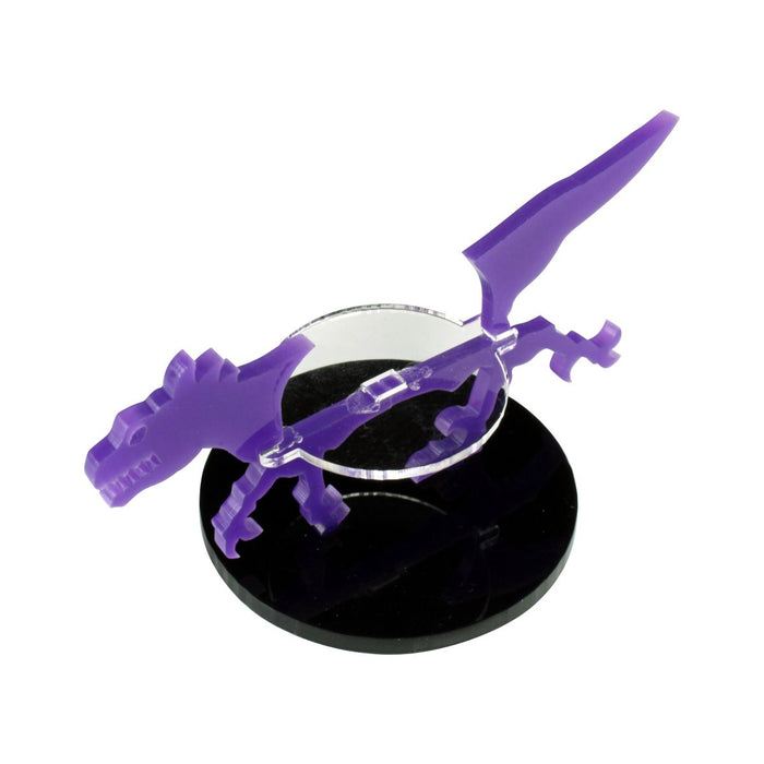 LITKO Raptor Character Mount with 50mm Circular Base, Purple-Character Mount-LITKO Game Accessories