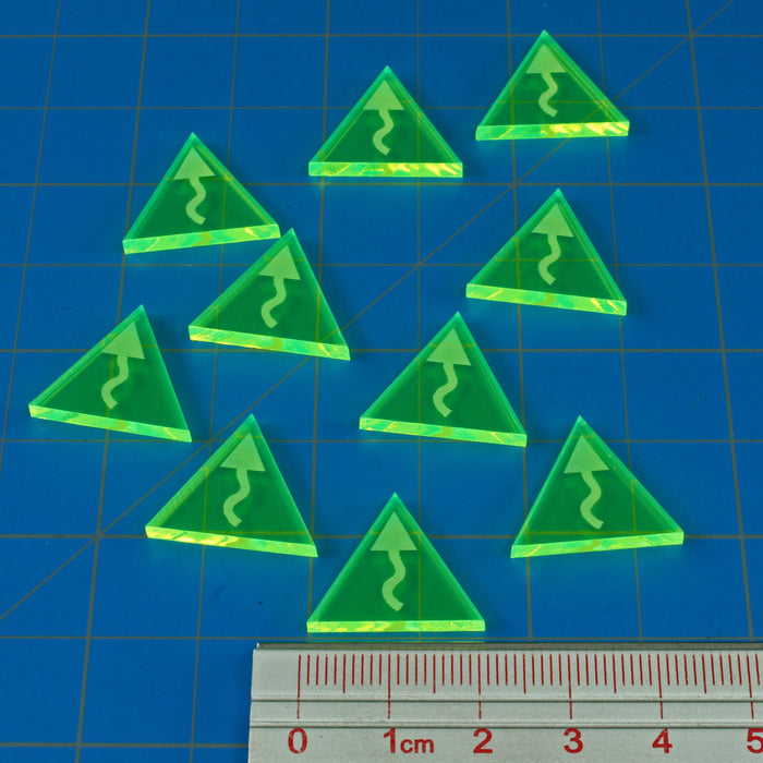 LITKO Space Fighter Evade Tokens, Fluorescent Green (10)-Tokens-LITKO Game Accessories