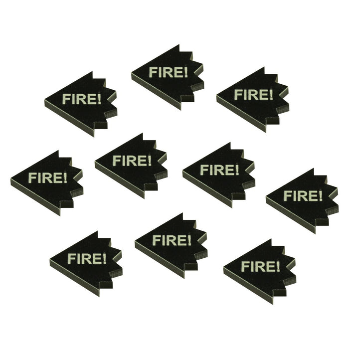 LITKO Fire! Tokens, Black (10)-Tokens-LITKO Game Accessories